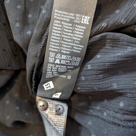 Vero Moda Sheer Polka Dot Blouse Large - Picture 11 of 11